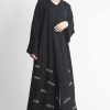Decorative Bottom Embroidery Abaya