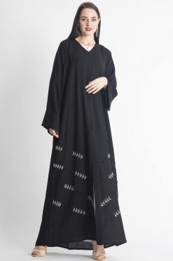 Decorative Bottom Embroidery Abaya
