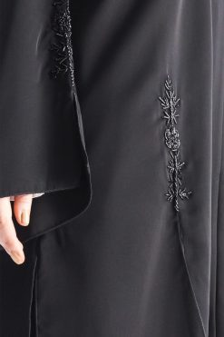 MOIAP60029 4 Sequin Layer Embroidery Abaya