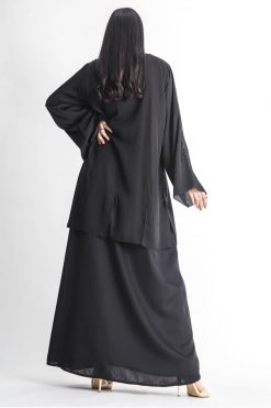MOIAP60029 3 Sequin Layer Embroidery Abaya