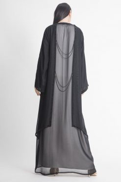 MOIAP60027 3 Front and Back Embroidery Abaya