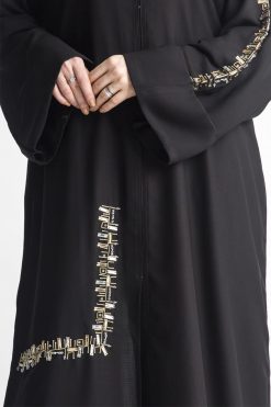 MOIAP60026 4 Crystal Embroidery Abaya
