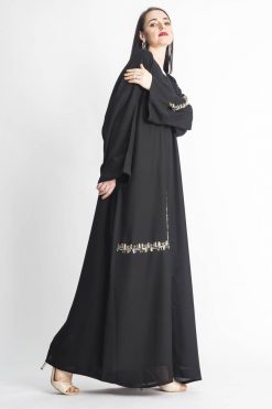 MOIAP60026 3 Crystal Embroidery Abaya