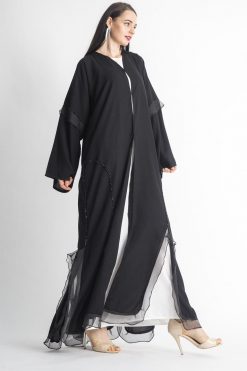 MOIAP60025 3 Front Open Embroidery Abaya