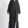 Front Open Embroidery Abaya