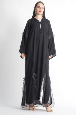 Front Open Embroidery Abaya