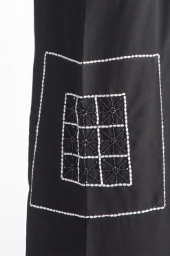 MOIAP60024 4 Square Embroidery Abaya