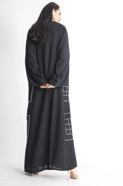 MOIAP60024 3 Square Embroidery Abaya