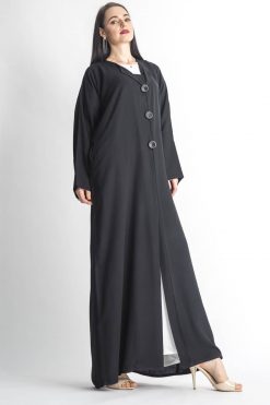 Formal Coat Buttons Abaya 6 MOIAP60023 3 Formal Coat Buttons Abaya