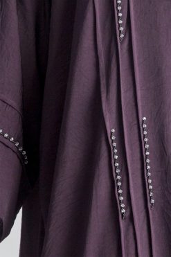 Piping Embroidery purple Abaya 7 MOIAP60021 4 Piping Embroidery purple Abaya