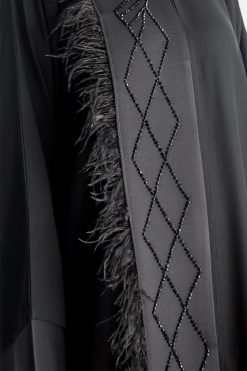 MOIAP60016 4 Front Panel Embroidery Abaya