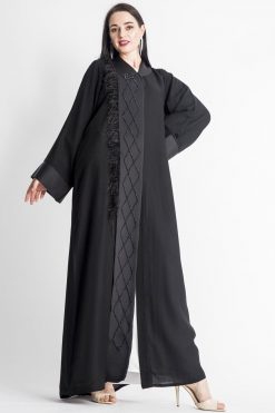 Front Panel Embroidery Abaya