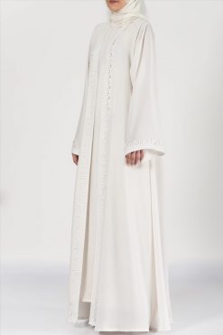 TFD CA 10044 7 OFF-White Abaya Dubai - Angel Abaya