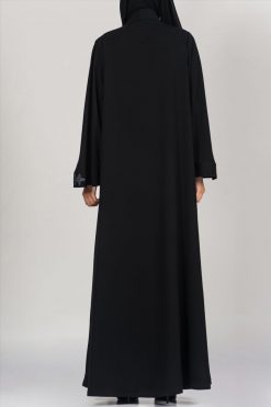 TFD KH 10023 4 Designer Black Abaya - Al Yazya