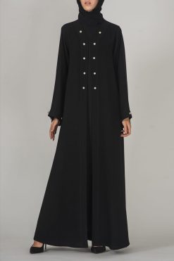 TFD BL 10023 4 Linen Open Abaya - Najla