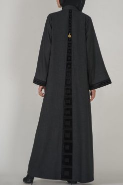 TFD BL 10038 4 Velvet Embellished Abaya - Rabah