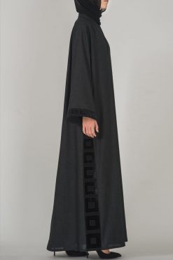 TFD BL 10038 3 Velvet Embellished Abaya - Rabah