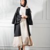 Beige And Black Abaya