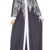 Floral embroidered Abaya - Eve Abaya