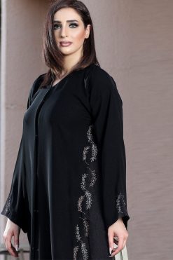 عباية ورق عتيقة 7 FBS 000074 4 Vintage Leaf Abaya