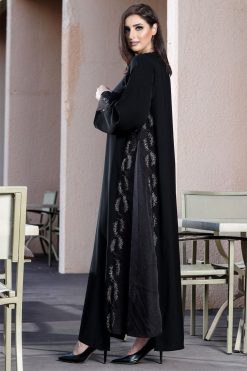 عباية ورق عتيقة 6 FBS 000074 3 Vintage Leaf Abaya