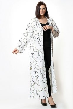 Linen White Abaya