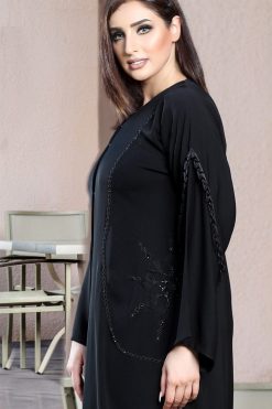 FBS 00063 4 Black Sunflower Abaya