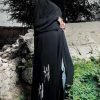 Black Abaya with Gold Embroidery -Tal