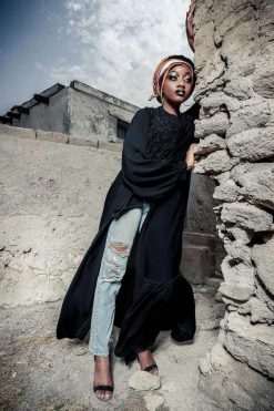 FBS 000031 5 Black Tjek Abaya