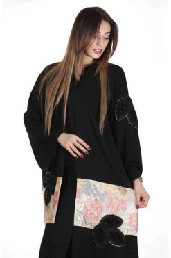 FBS 000019 1 3 Peach Foral Leaf Abaya