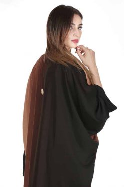 FBS 000014 5 Peach- black Abaya