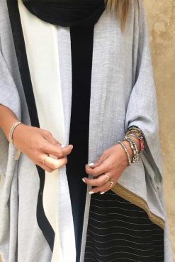 Mixed Material Bisht