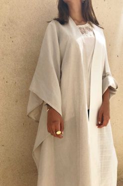 YTL 000002 2 Plain Bisht - Casual Abaya