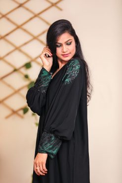 Abaya with Green Sequence 7 121A0327 scaled 2 Abaya with Green Sequence