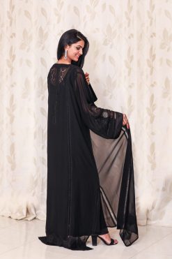 121A0421 scaled 2 Abaya with Laser Cut Designs