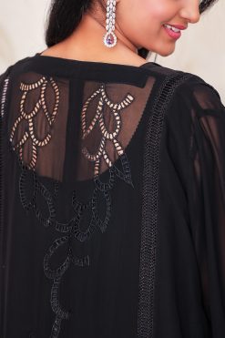 laser cur abaya back scaled 2 Abaya with Laser Cut Designs