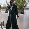 Green Coat Style Casual Abaya