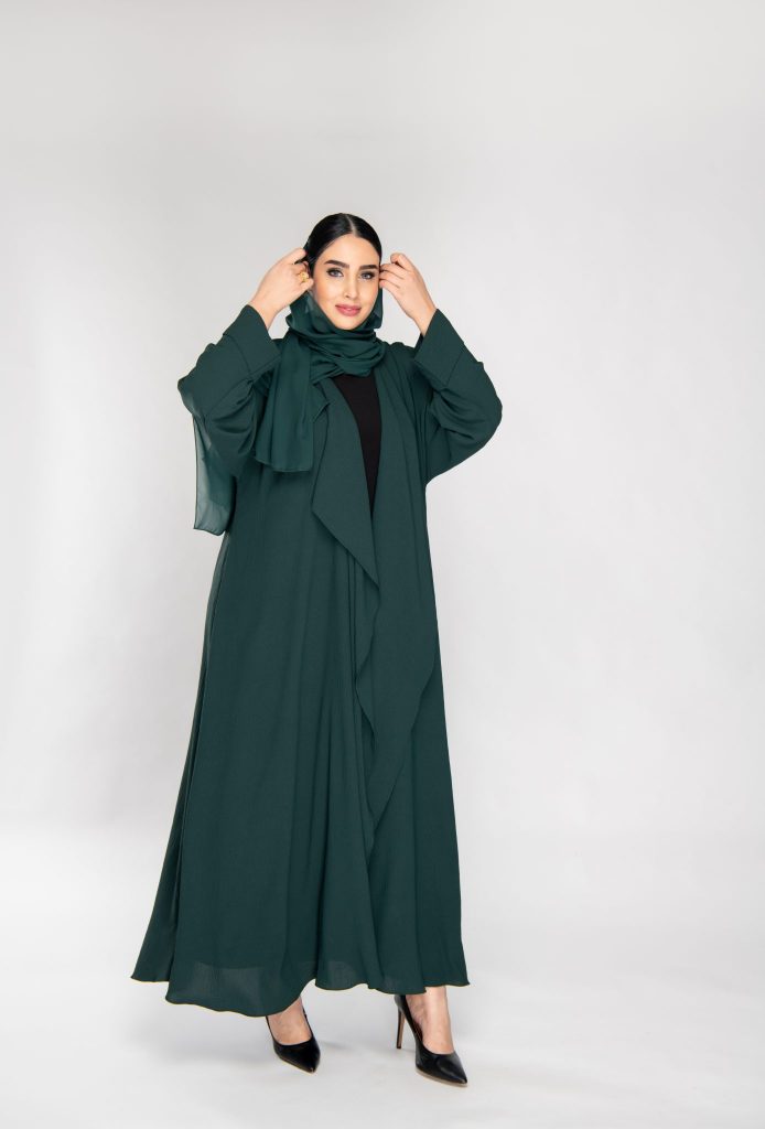 long open front abaya